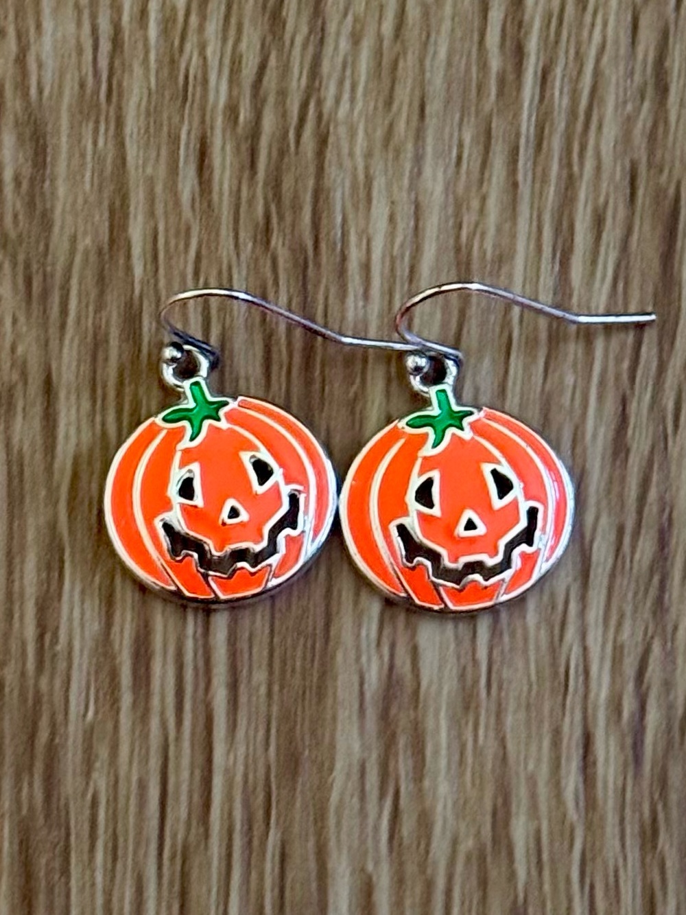 Pumpkin Jack-O'-Lantern Dangle Earrings Halloween NEW